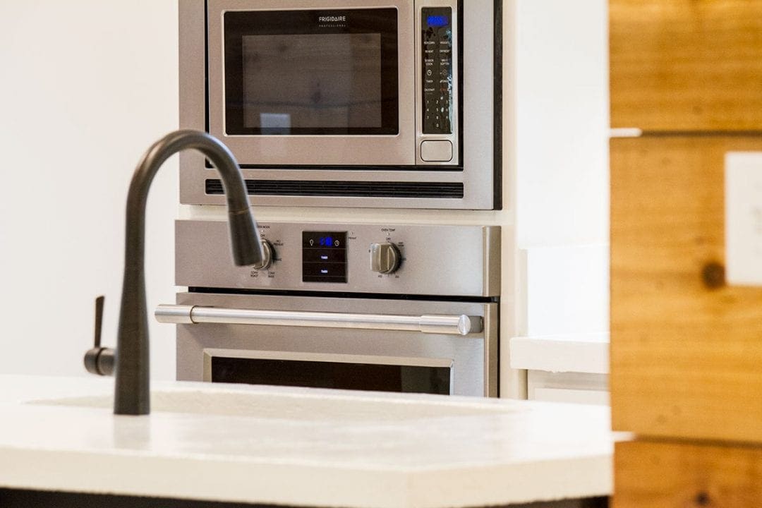 Custom cabinetry with rustic accents